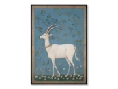 Репродукция картины на холсте White goats, No 2, 2024г.