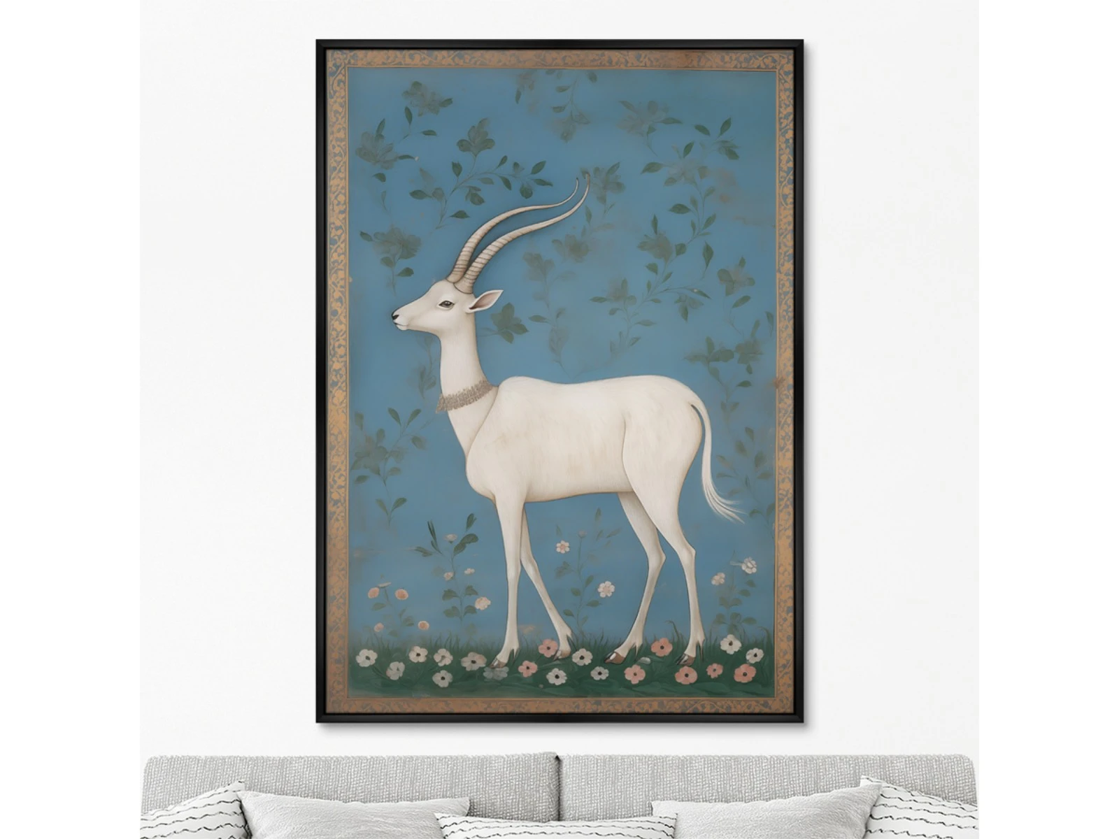 Репродукция картины на холсте White goats, No 2, 2024г. 926653