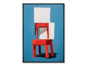 Репродукция картины на холсте Chair collection, No 3, 2024г.