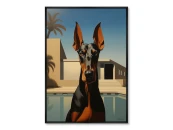 Репродукция картины на холсте Осторожно, кобель! 2024г.