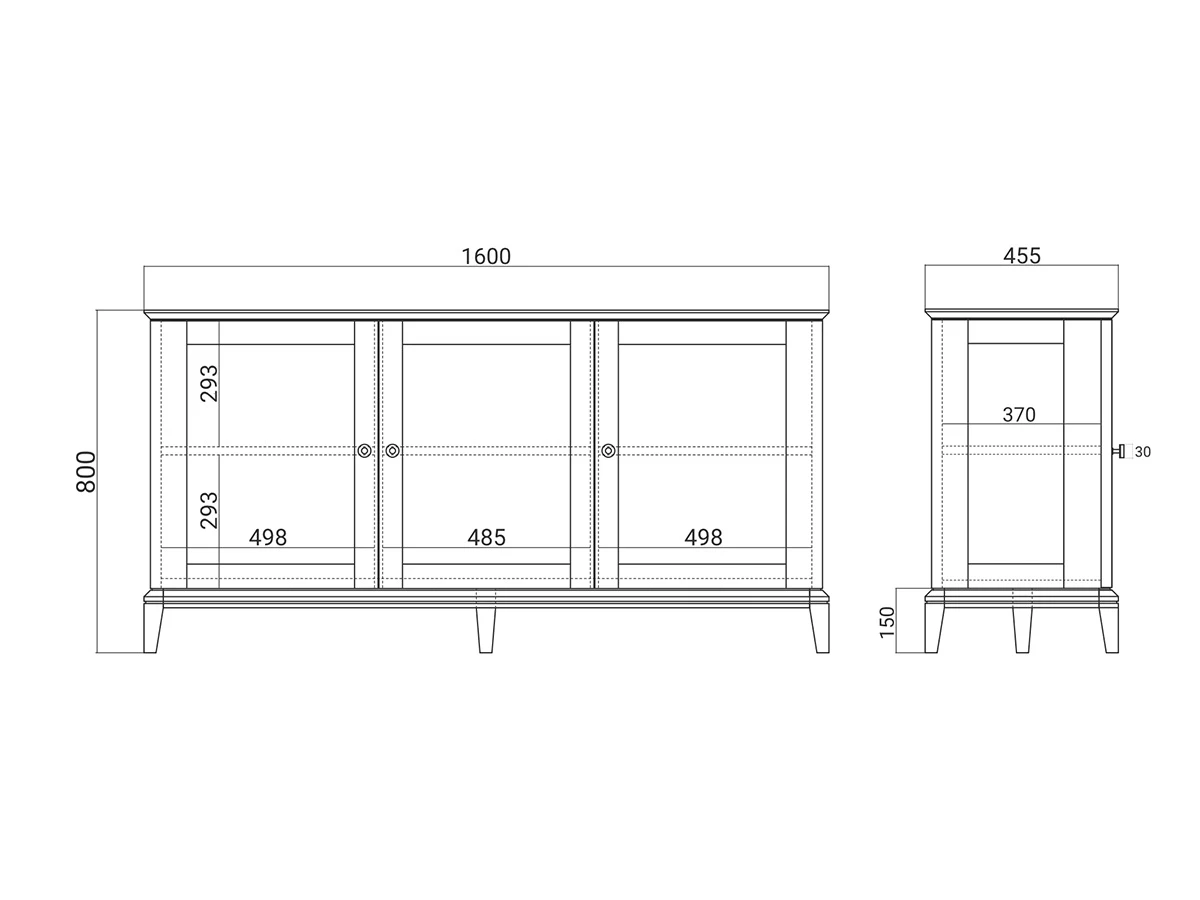 Низкая витрина CR158 927525  - фото 9