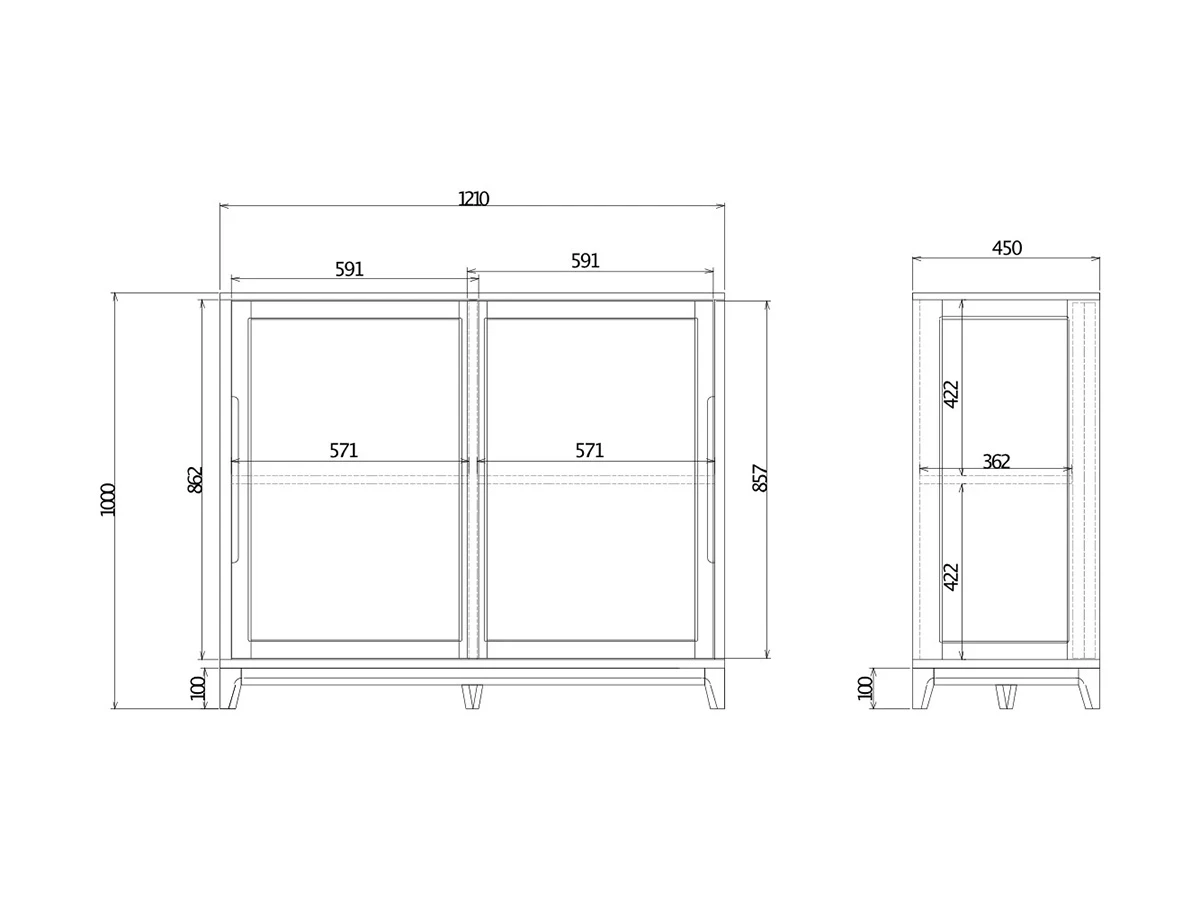 Низкая витрина CS160 927560  - фото 7