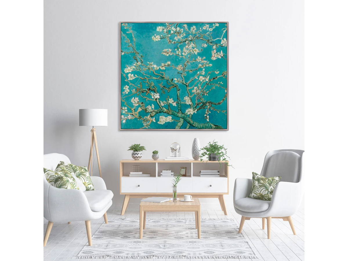 Репродукция картины на холсте Цветущие ветки миндаля, 1890г. 640298  - фото 7