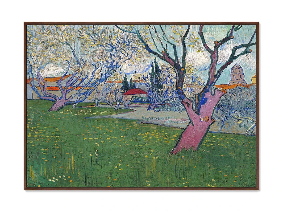 Репродукция картины на холсте View of Arles with Trees in Blossom, 1889г. 640305
