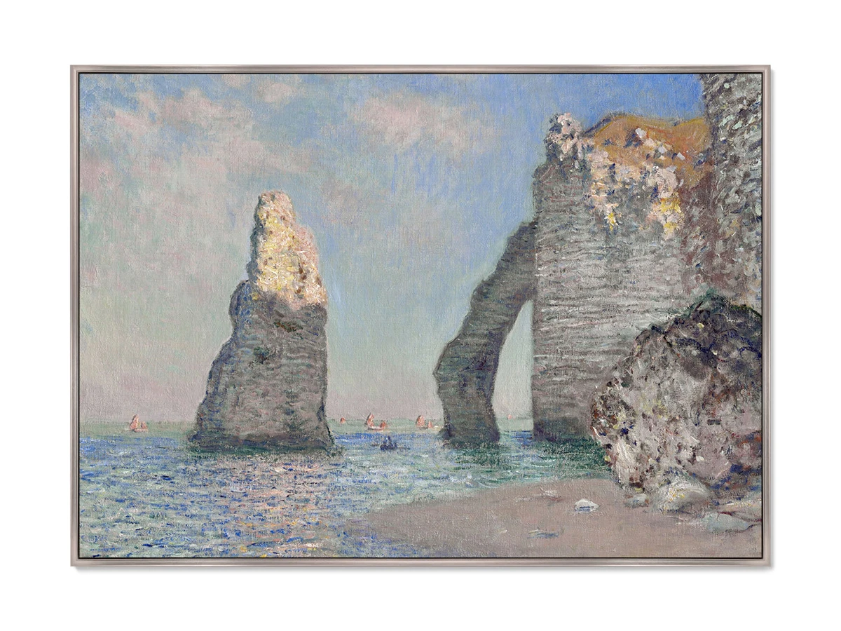 Репродукция картины на холсте The Rock Needle and the Porte d'Aval, 1885г. 640308  - фото 1