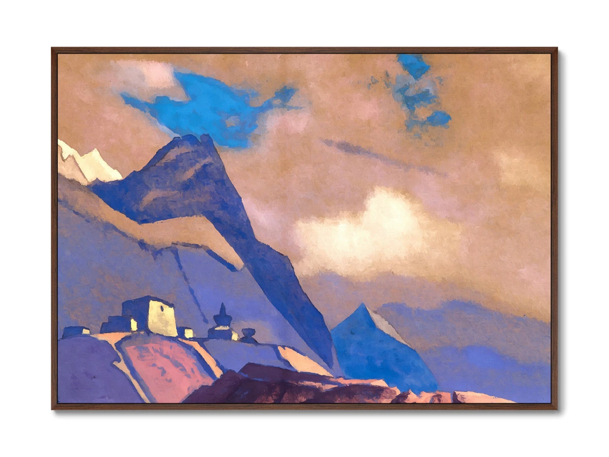 Репродукция картины на холсте Тибет. У Брахмапутры, 1936г. 640322