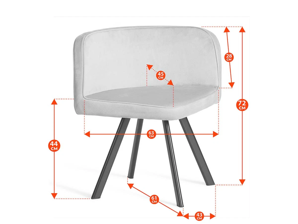 Комплект (стол, 4 стула) QUADRON 929095  - фото 3