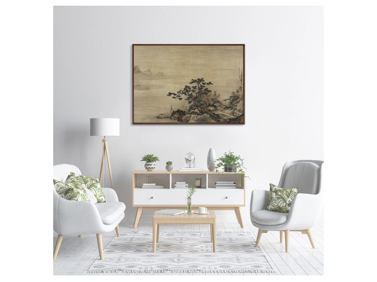 Репродукция картины на холсте Autumn Landscape in the Style of Sessh?, 18 век. 640344