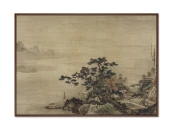 Репродукция картины на холсте Autumn Landscape in the Style of Sessh?, 18 век.