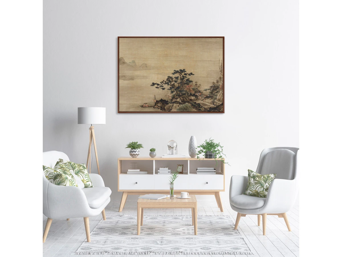 Репродукция картины на холсте Autumn Landscape in the Style of Sessh?, 18 век. 640344  - фото 7