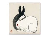 Репродукция картины на холсте Black and white rabbits, 1882г.