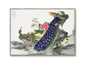 Репродукция картины на холсте Peacock and Peony, 1885г.