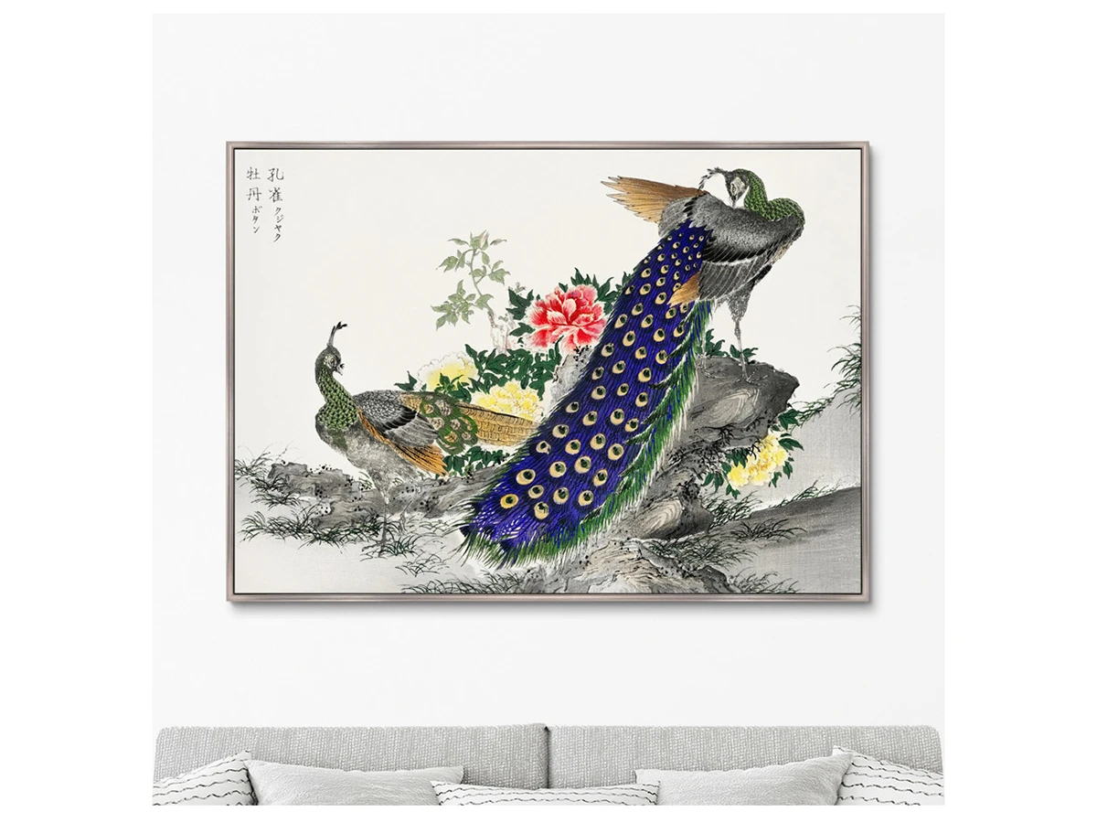 Репродукция картины на холсте Peacock and Peony, 1885г. 640370  - фото 4