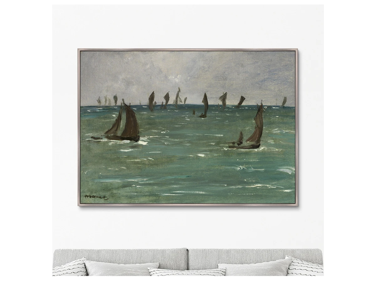 Репродукция картины на холсте Boats at Berck-sur-Mer, 1873г. 640420  - фото 4