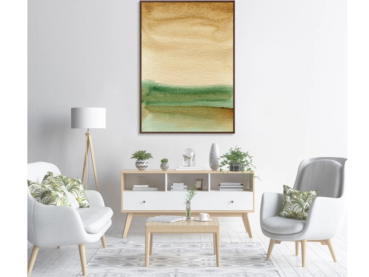 Репродукция картины на холсте Pond shore in July 640469