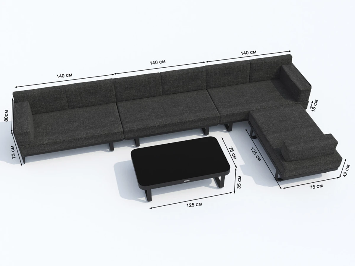 Лаунж зона угловая TESORA 930526  - фото 6