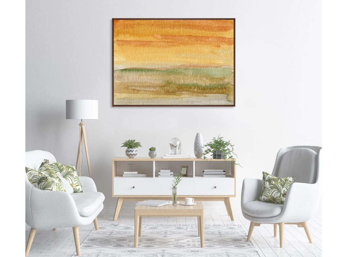 Репродукция картины на холсте Valley landscape in July 640480