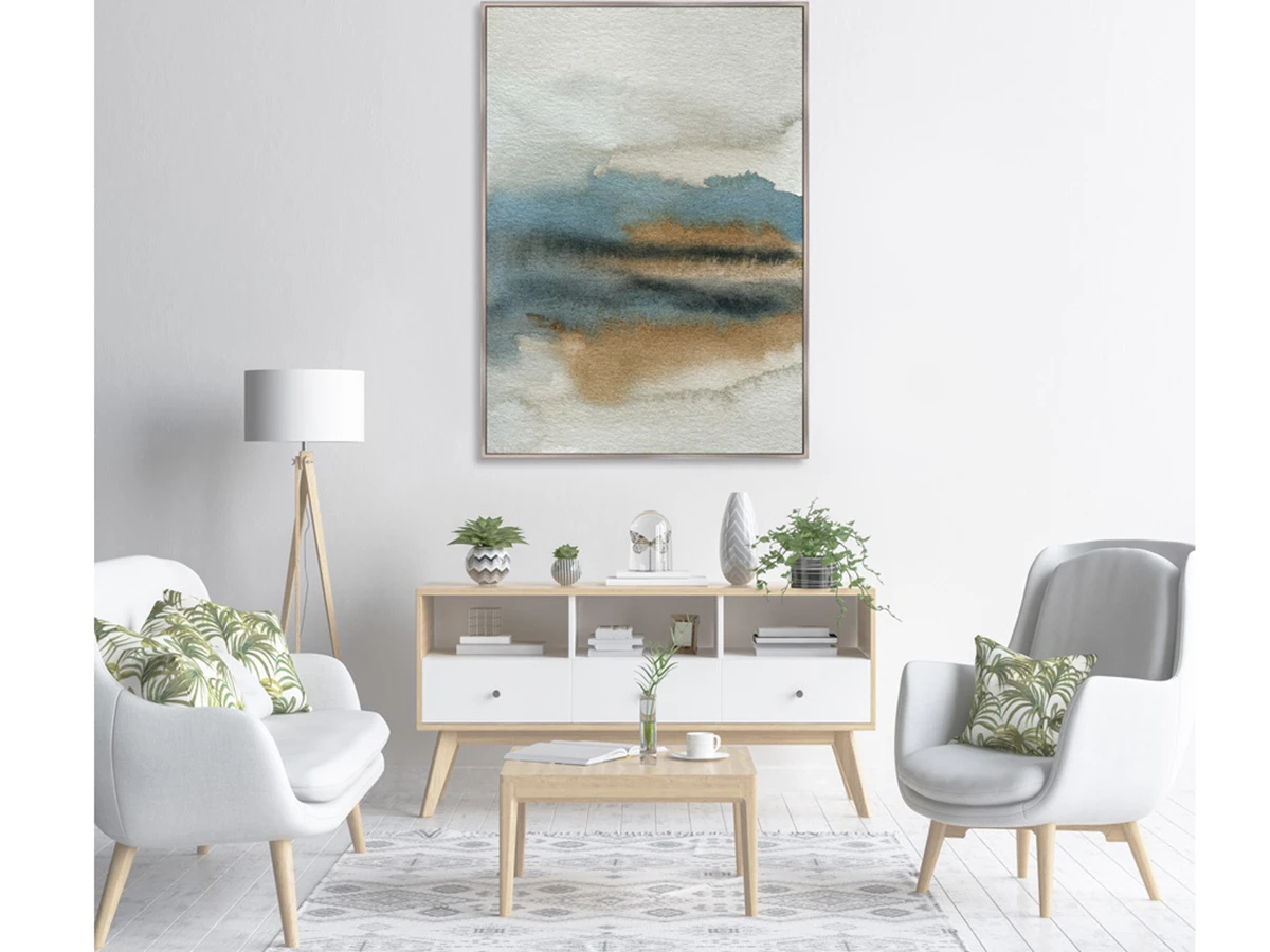 Репродукция картины на холсте Lakeside in the morning fog 640492