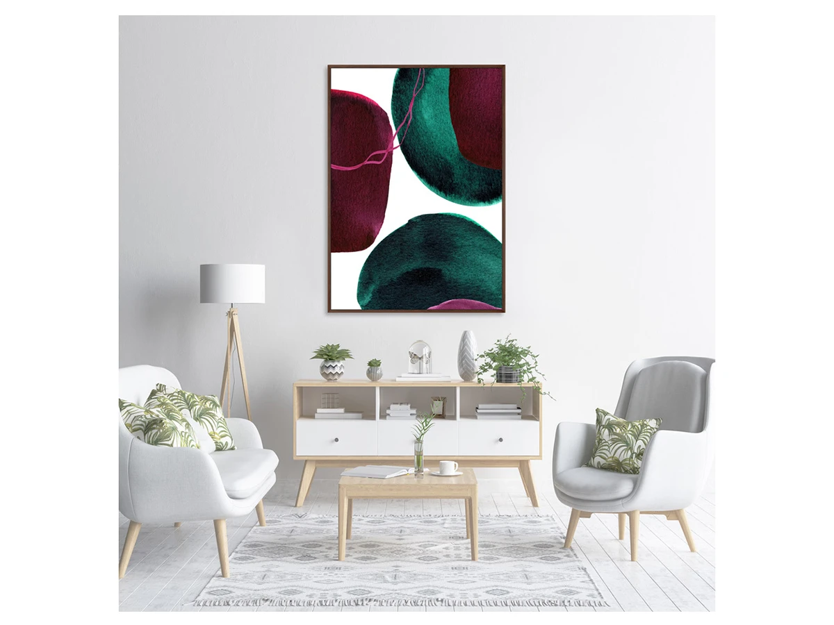 Репродукция картины на холсте Forms and colors, composition No31 640513