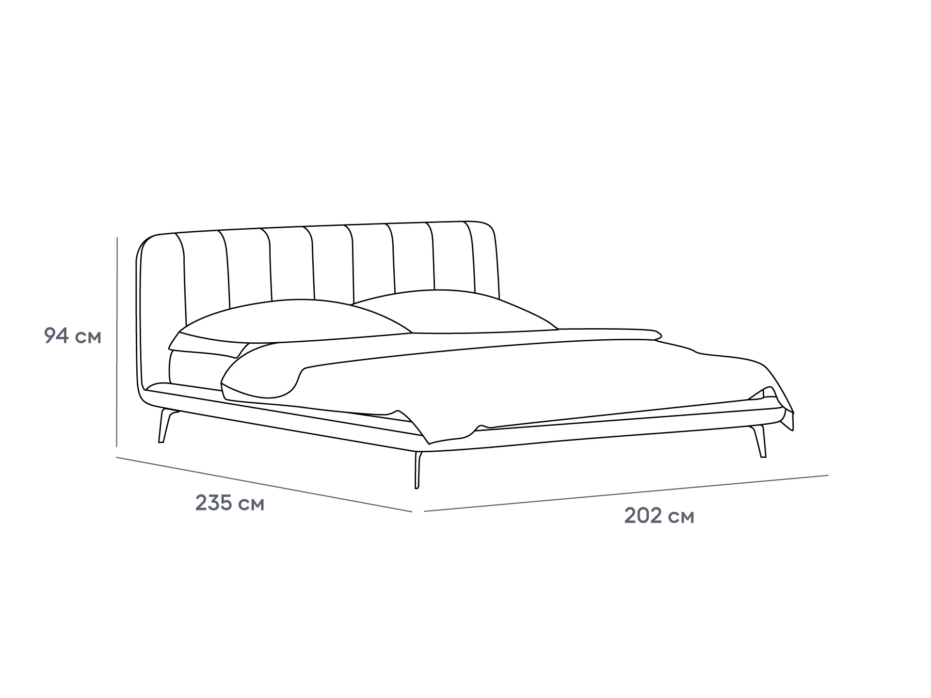 Кровать Amsterdam 1800 931028  - фото 3