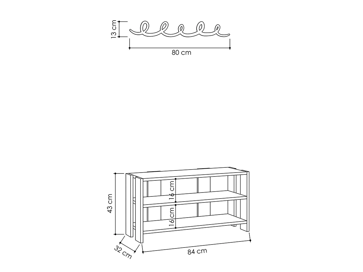 Обувница с вешалкой TONO SHOE RACK-HANGER 931294  - фото 3