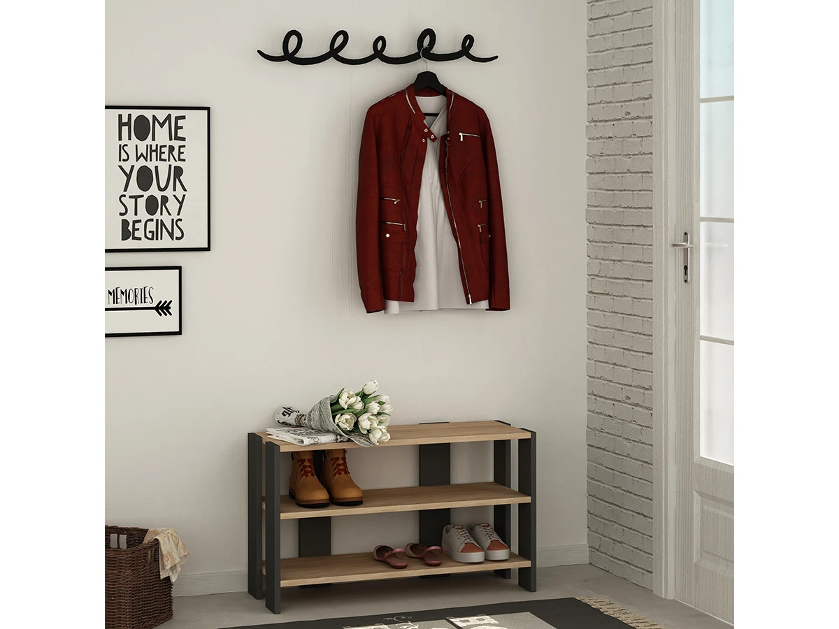 Обувница с вешалкой TONO SHOE RACK-HANGER 931294  - фото 2