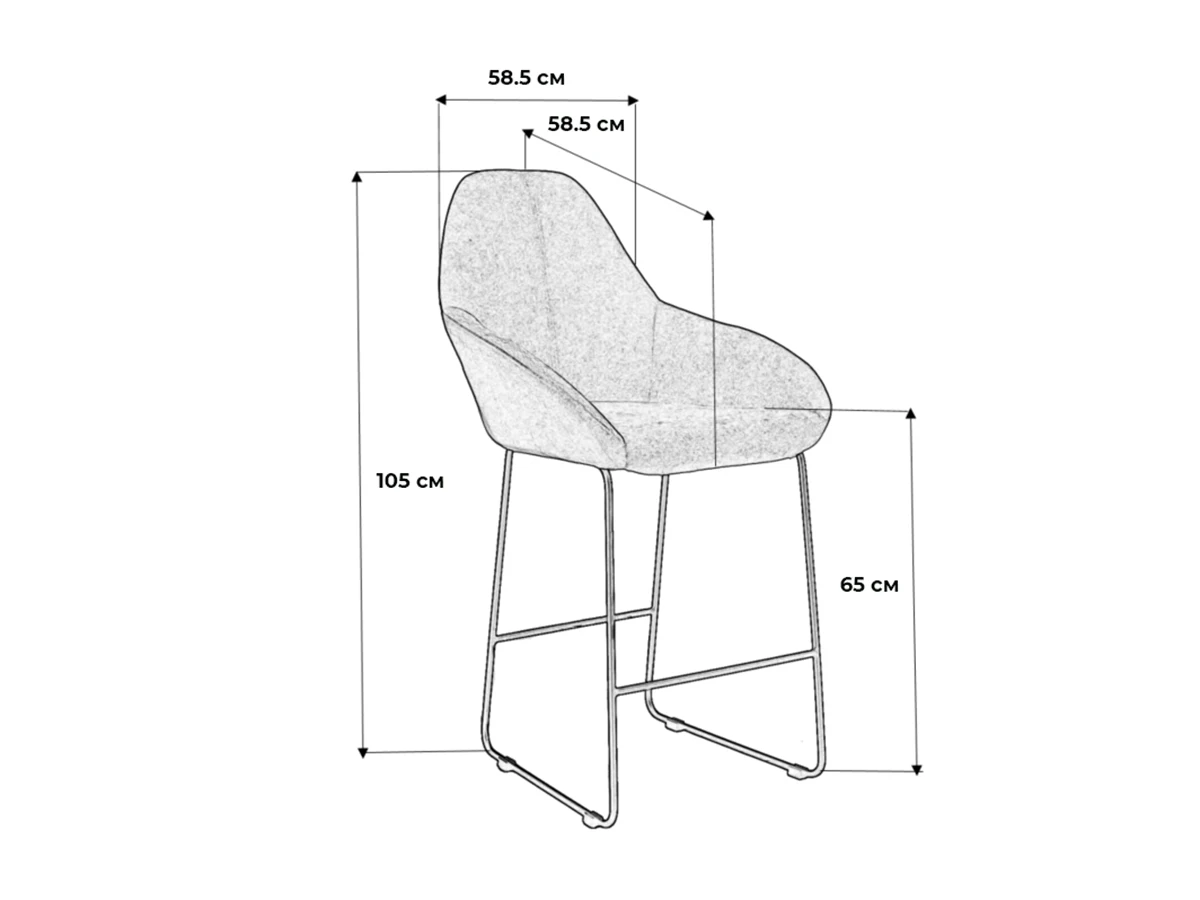 Кресло полубар Kent Diag 931562