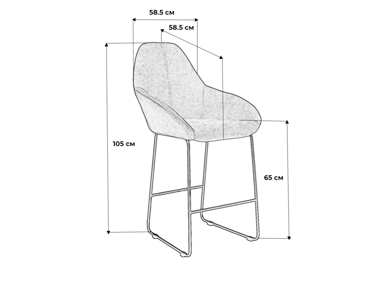 Кресло полубар Kent Diag 931584