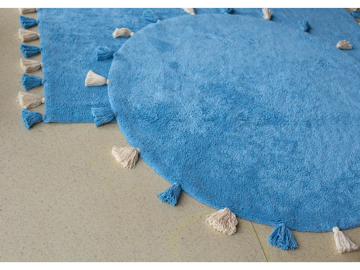 Хлопковый ковер COLORFUL BLUE 934341  - фото 4