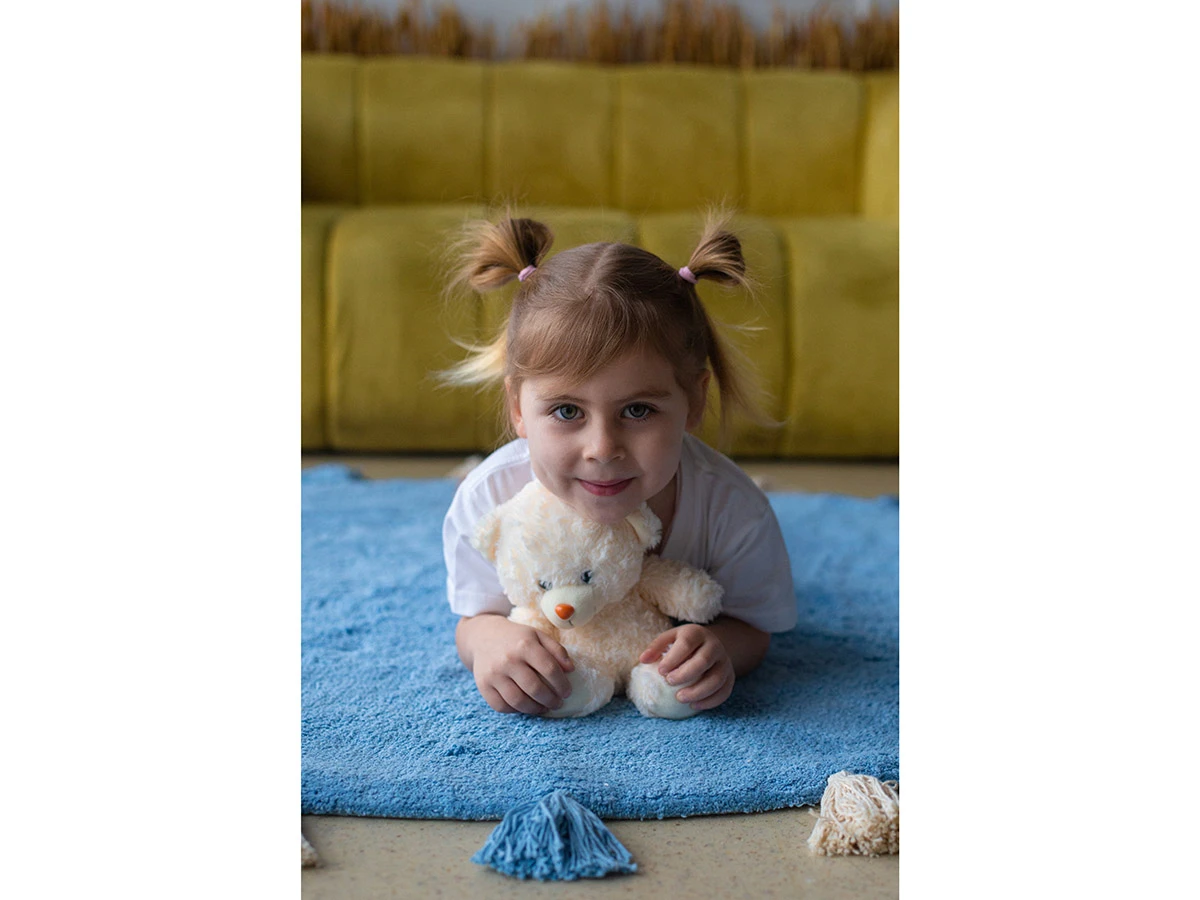 Хлопковый ковер COLORFUL BLUE 934341  - фото 9