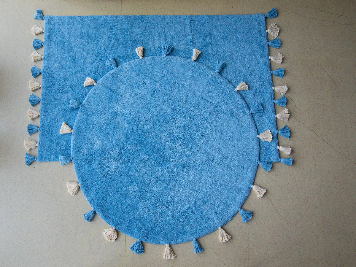 Хлопковый ковер COLORFUL BLUE 934341  - фото 5