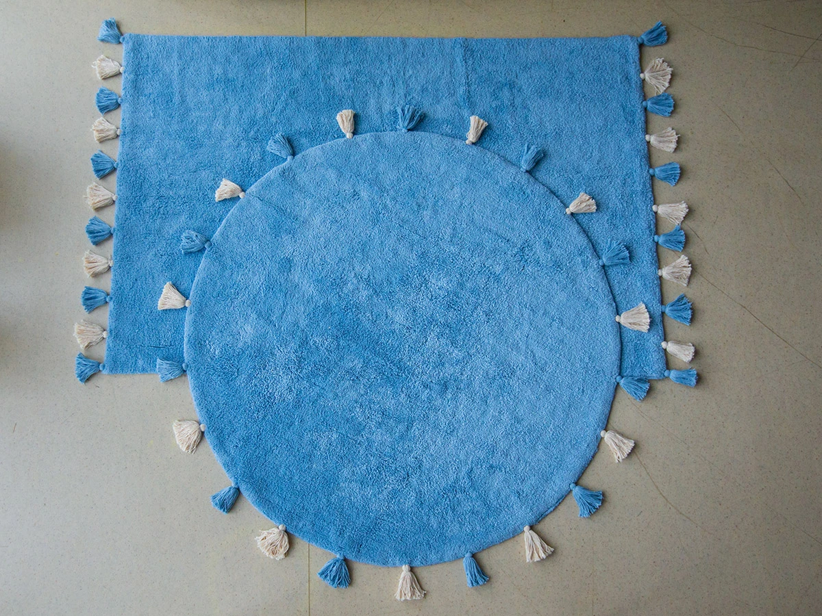 Хлопковый ковер COLORFUL BLUE 934341  - фото 6