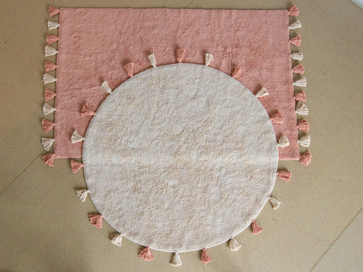 Хлопковый ковер COLORFUL WHITE PINK 934393