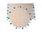 Хлопковый ковер COLORFUL WHITE BLUE