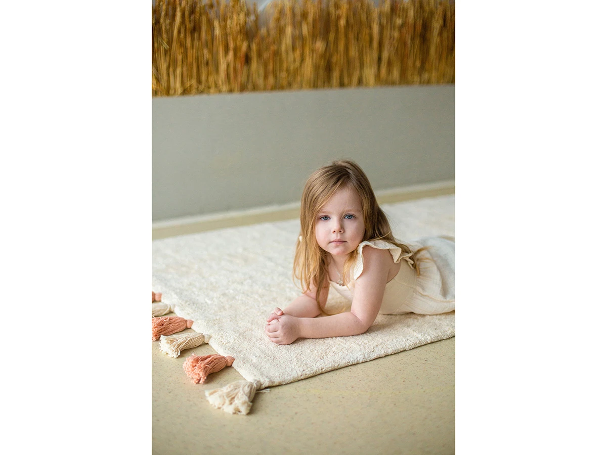 Хлопковый ковер COLORFUL WHITE PINK 934430  - фото 5