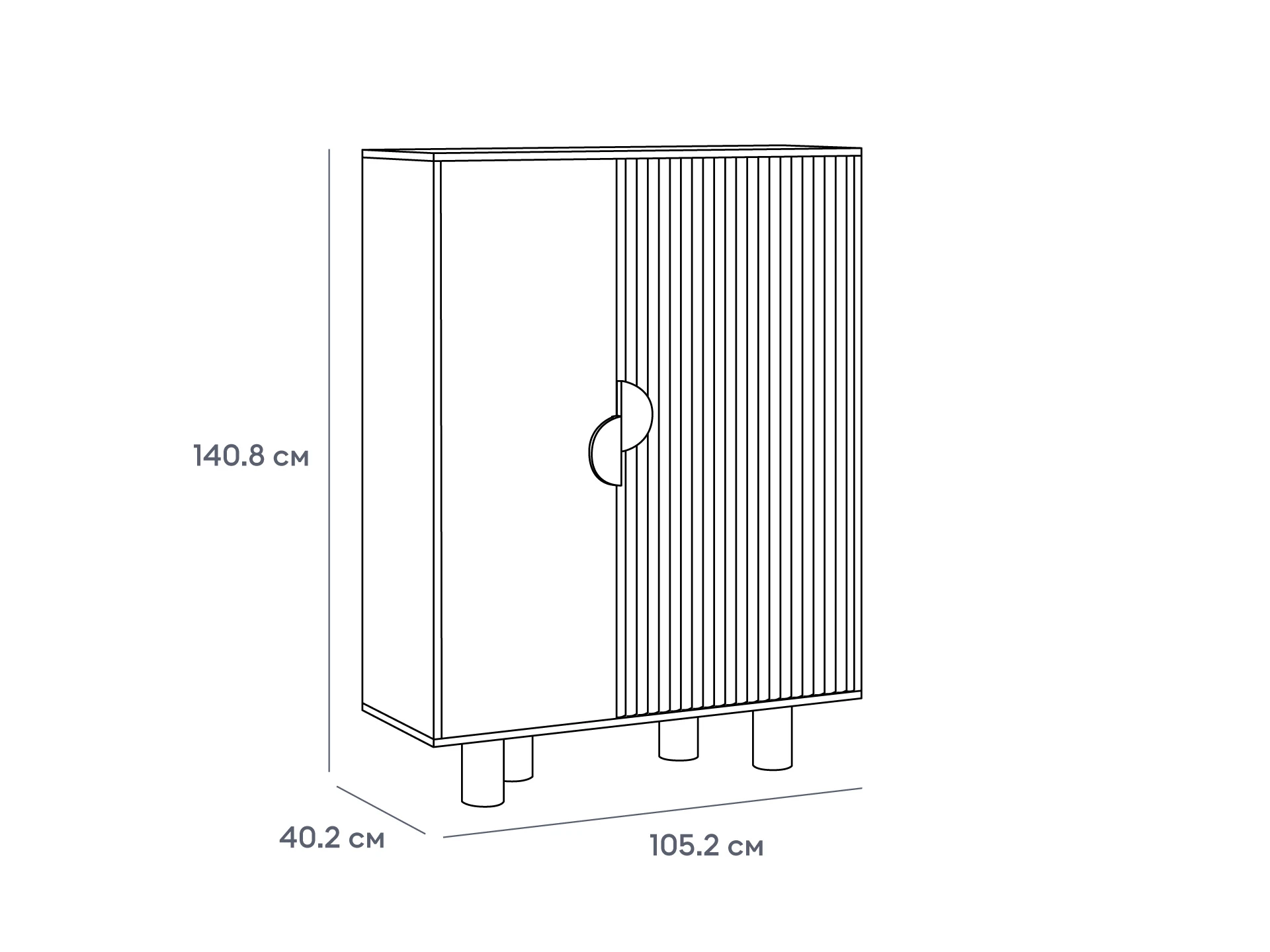 Шкаф правый Cresco 934631  - фото 4