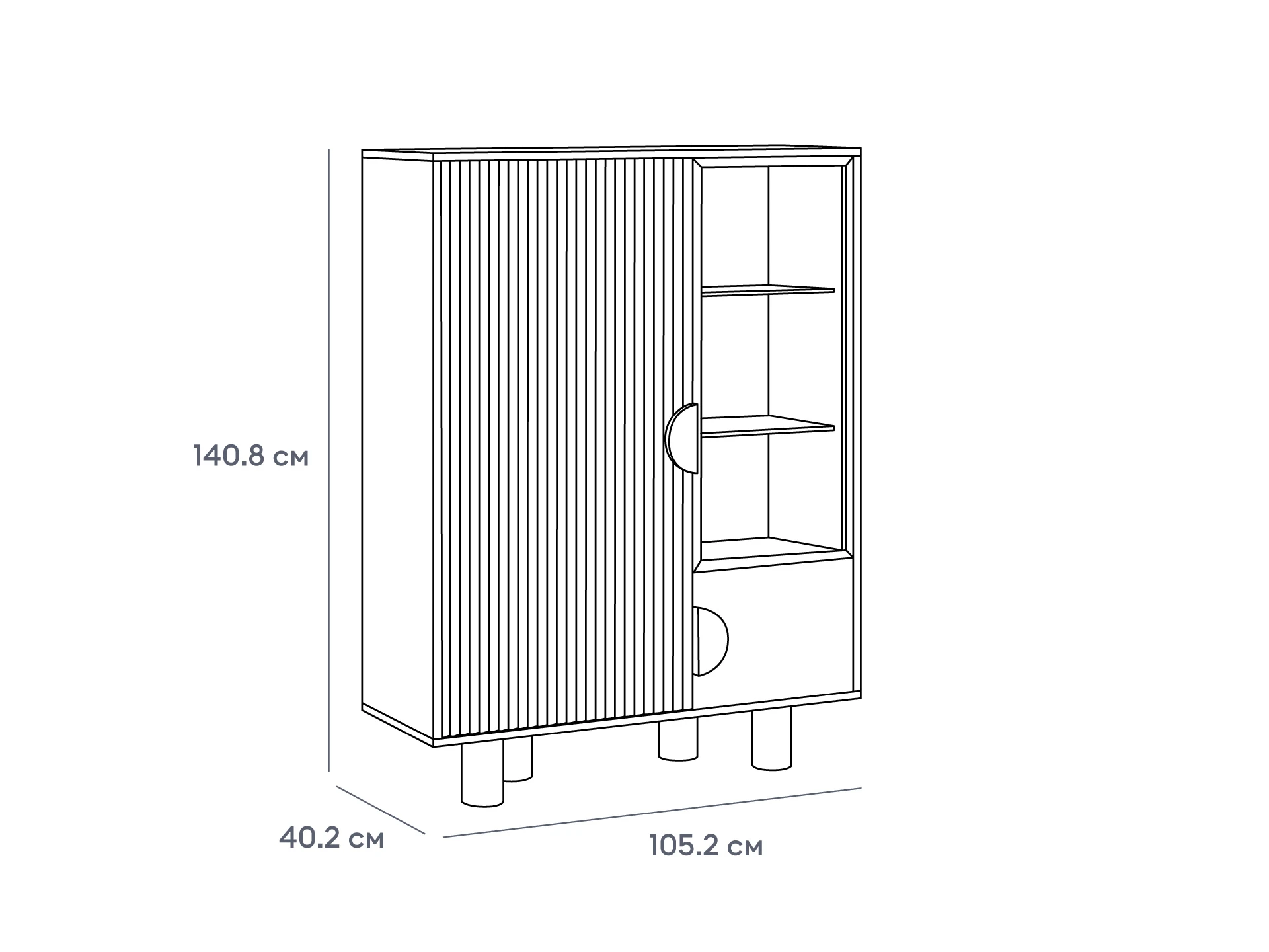 Витрина левая Cresco 934635  - фото 3