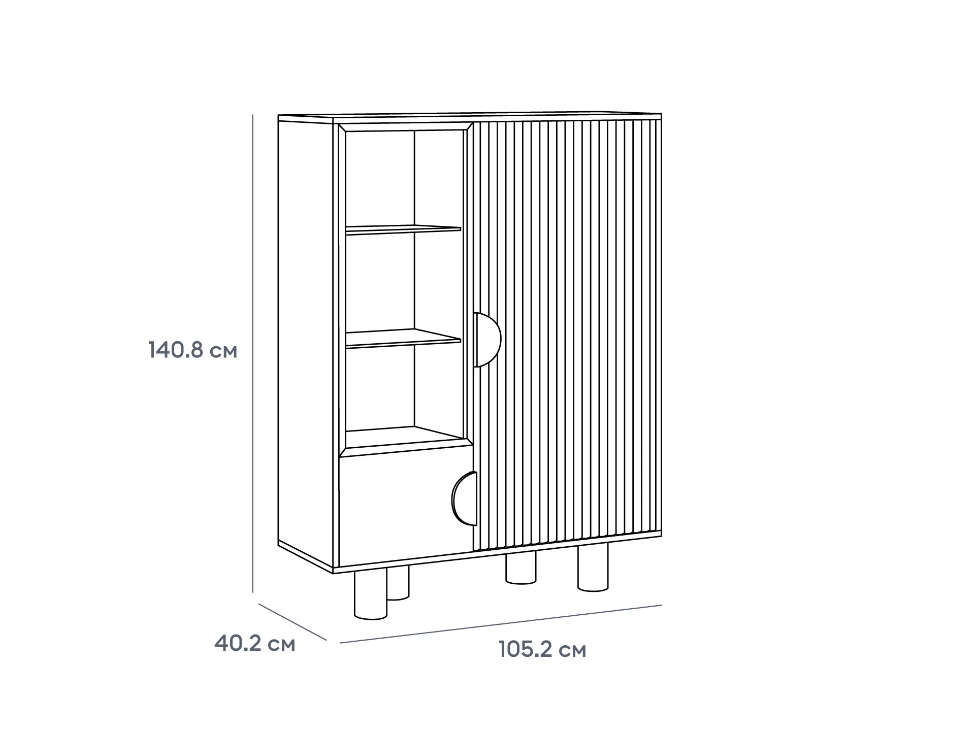 Витрина правая Cresco 934640  - фото 3