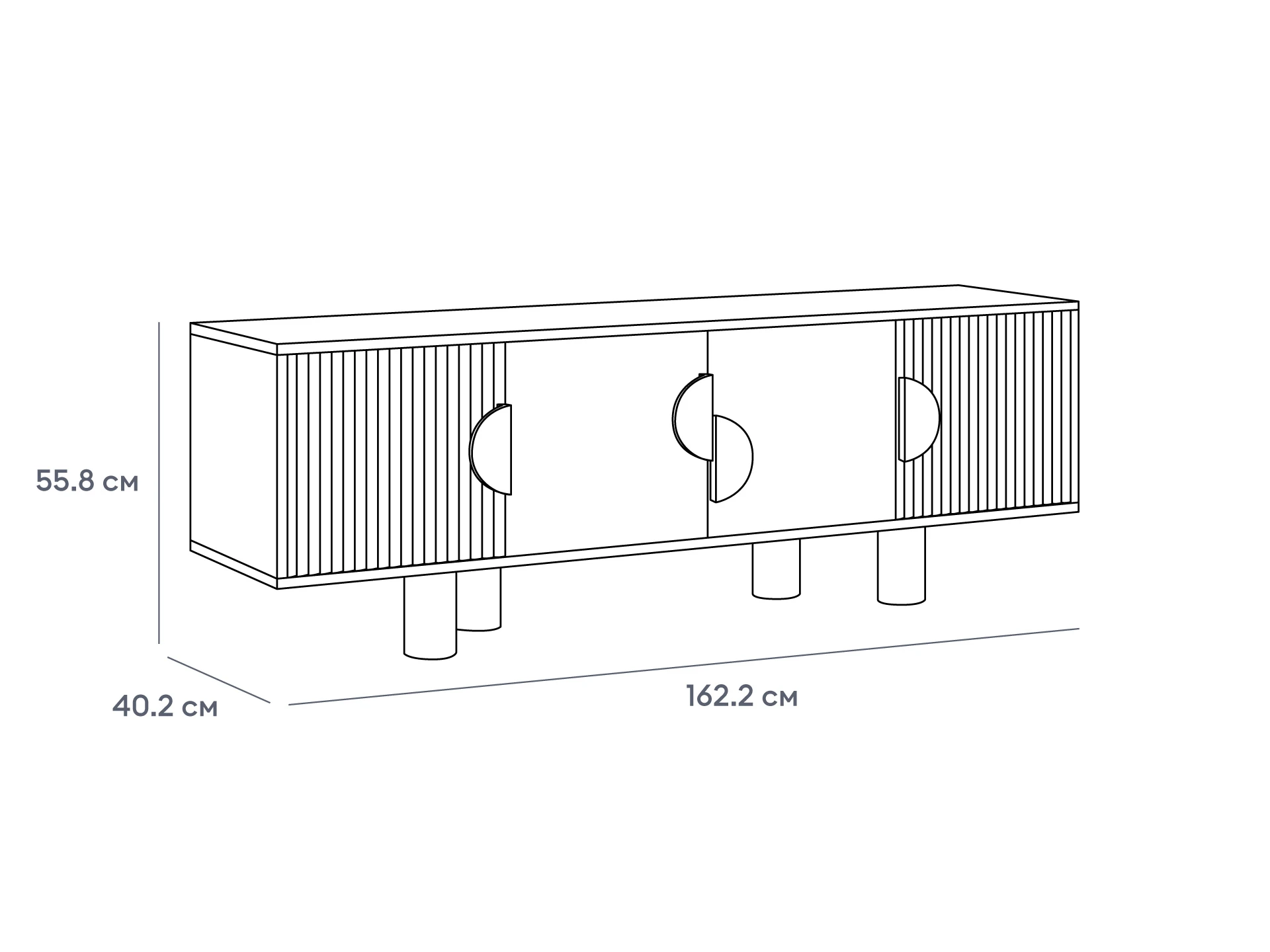 Тумба низкая Cresco 934644  - фото 4