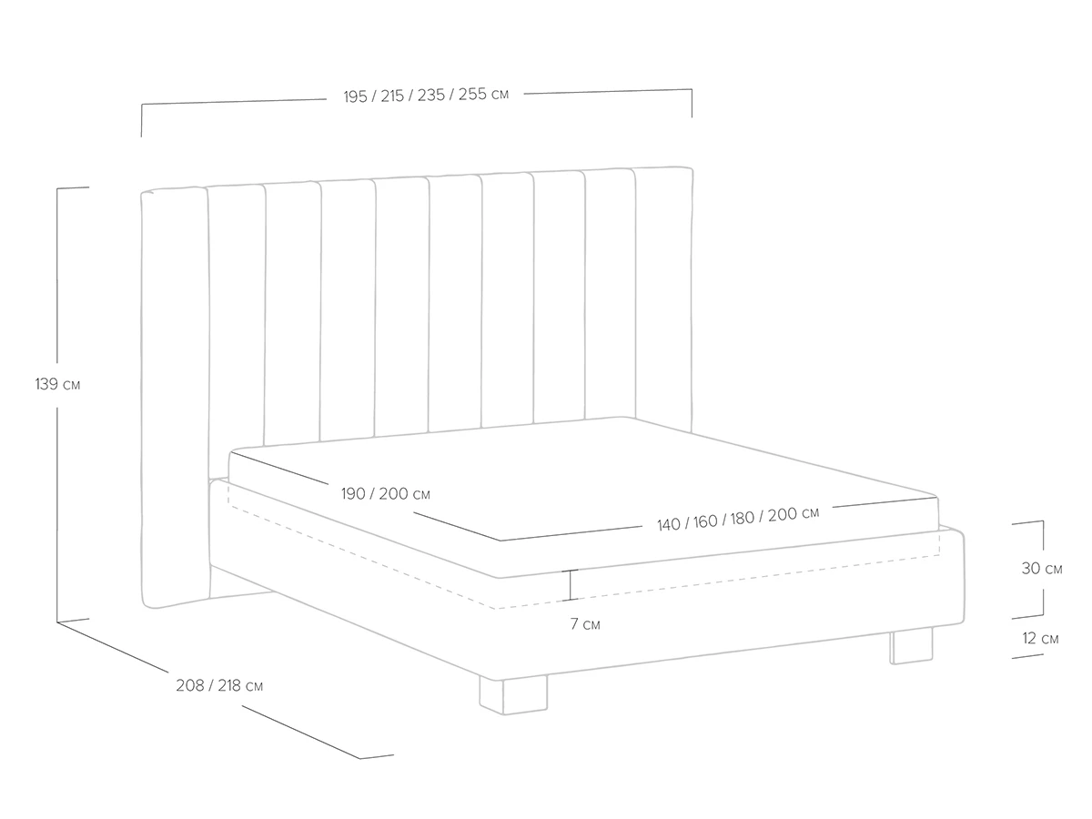 Кровать Barbara 180x190 без основания и подъемного механизма 935978  - фото 6