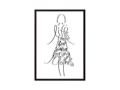 Постер в рамке Долой скучные платья 21х30 см