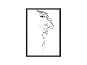 Постер в рамке Набросок Силуэт 4 21х30 см