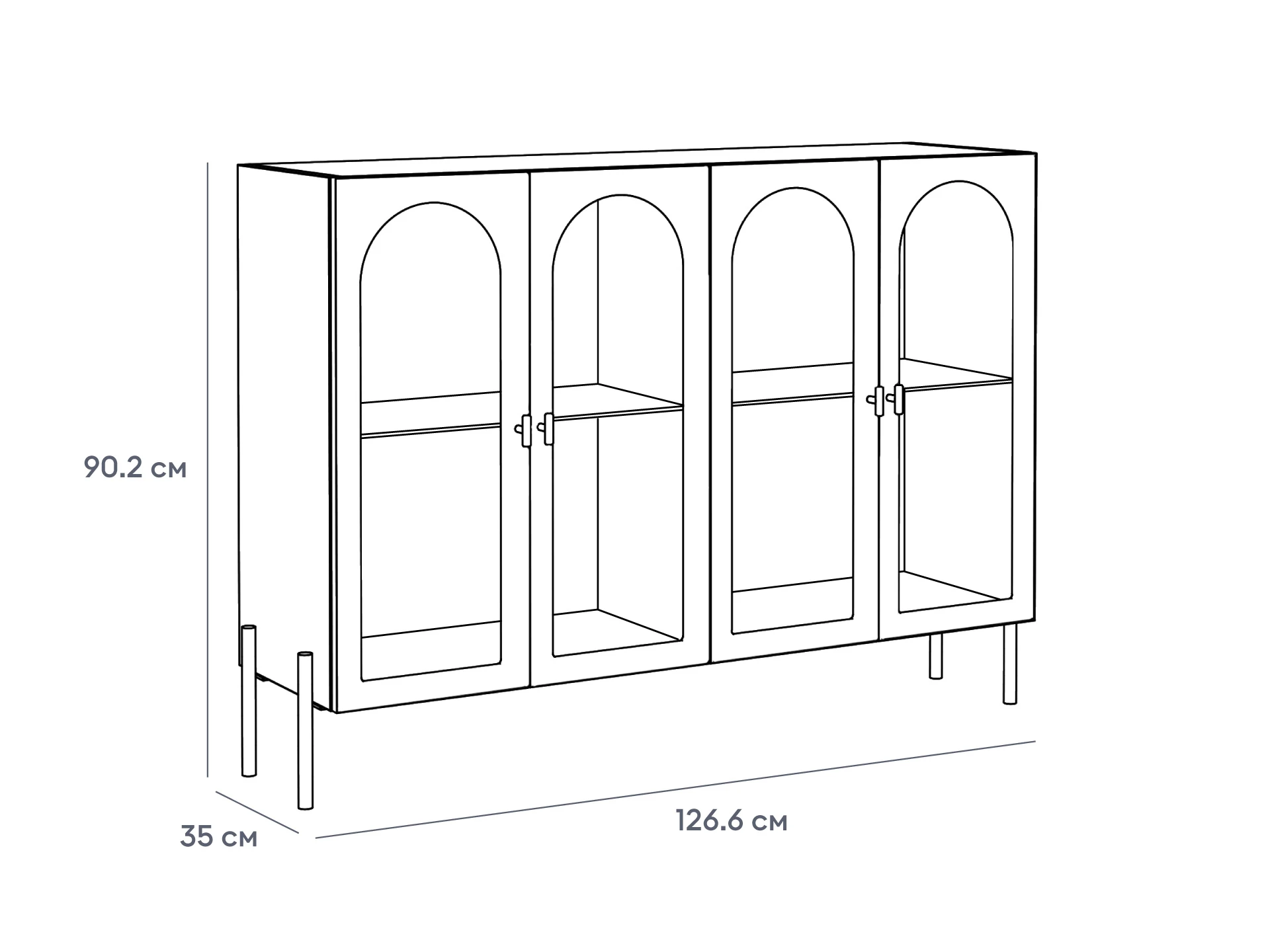 Сервант 4-х дверный Banksy 937911  - фото 9