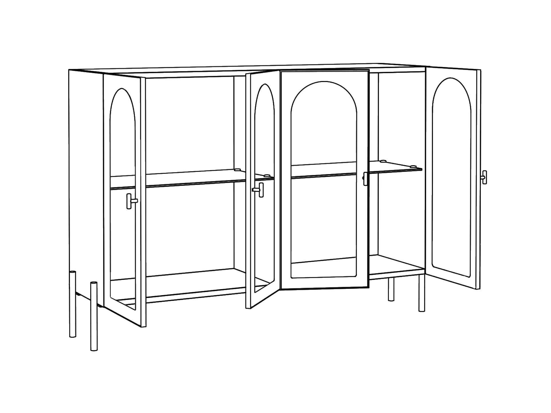 Сервант 4-х дверный Banksy 937911  - фото 4