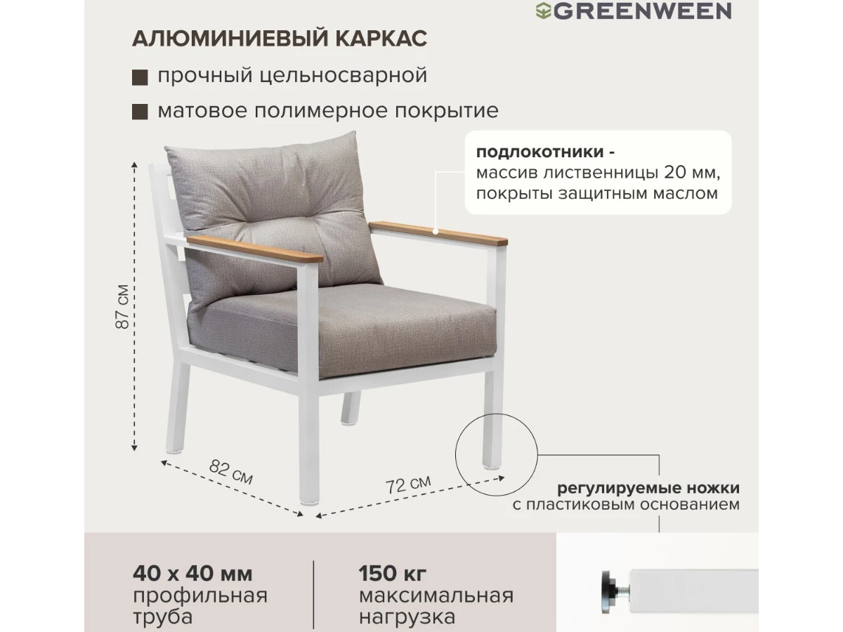 Кресло уличное SANTORINI 939072  - фото 3