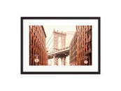 Постер в рамке Манхэттенский мост 21х30 см