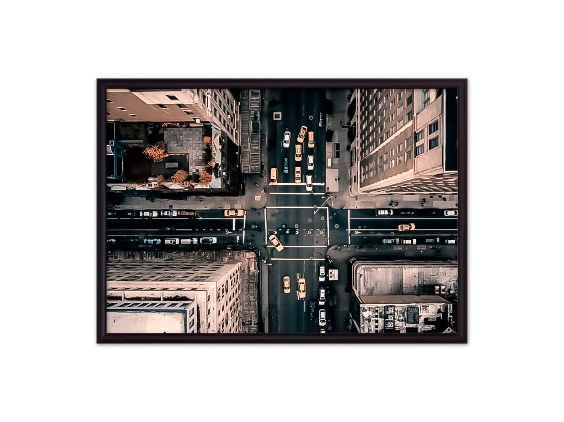 Постер в рамке Манхэттен с высоты 21х30 см 645186
