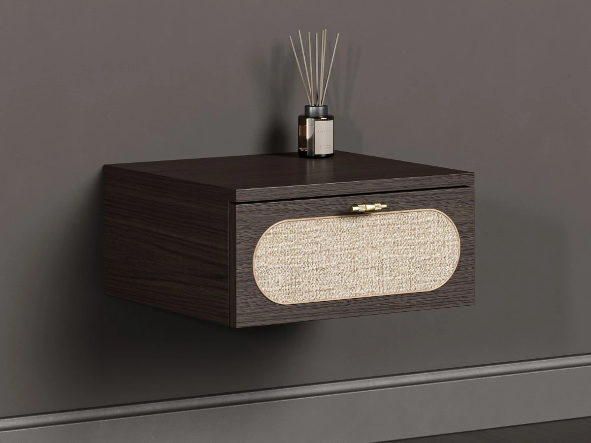 Подвесная прикроватная тумба с ротангом Vishera 939743  - фото 3