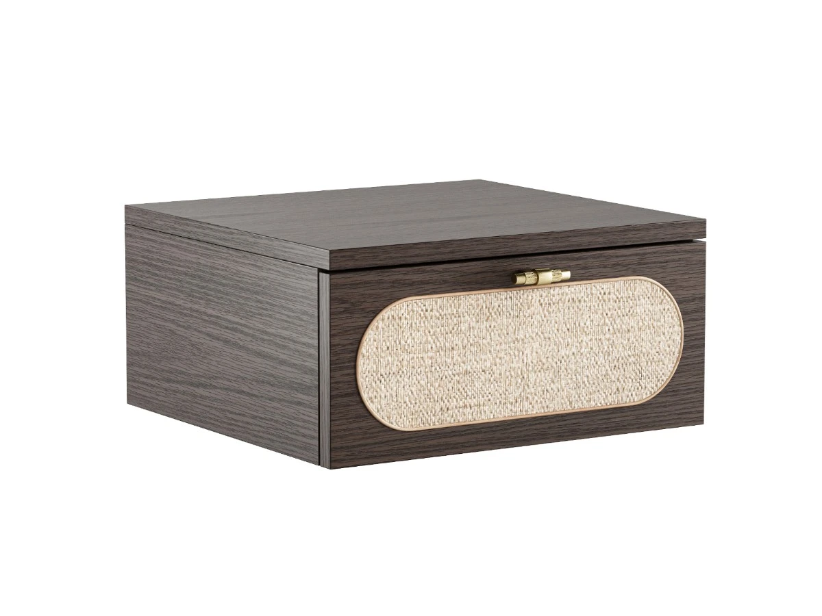 Подвесная прикроватная тумба с ротангом Vishera 939743