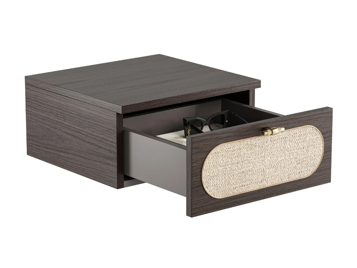 Подвесная прикроватная тумба с ротангом Vishera 939743  - фото 4